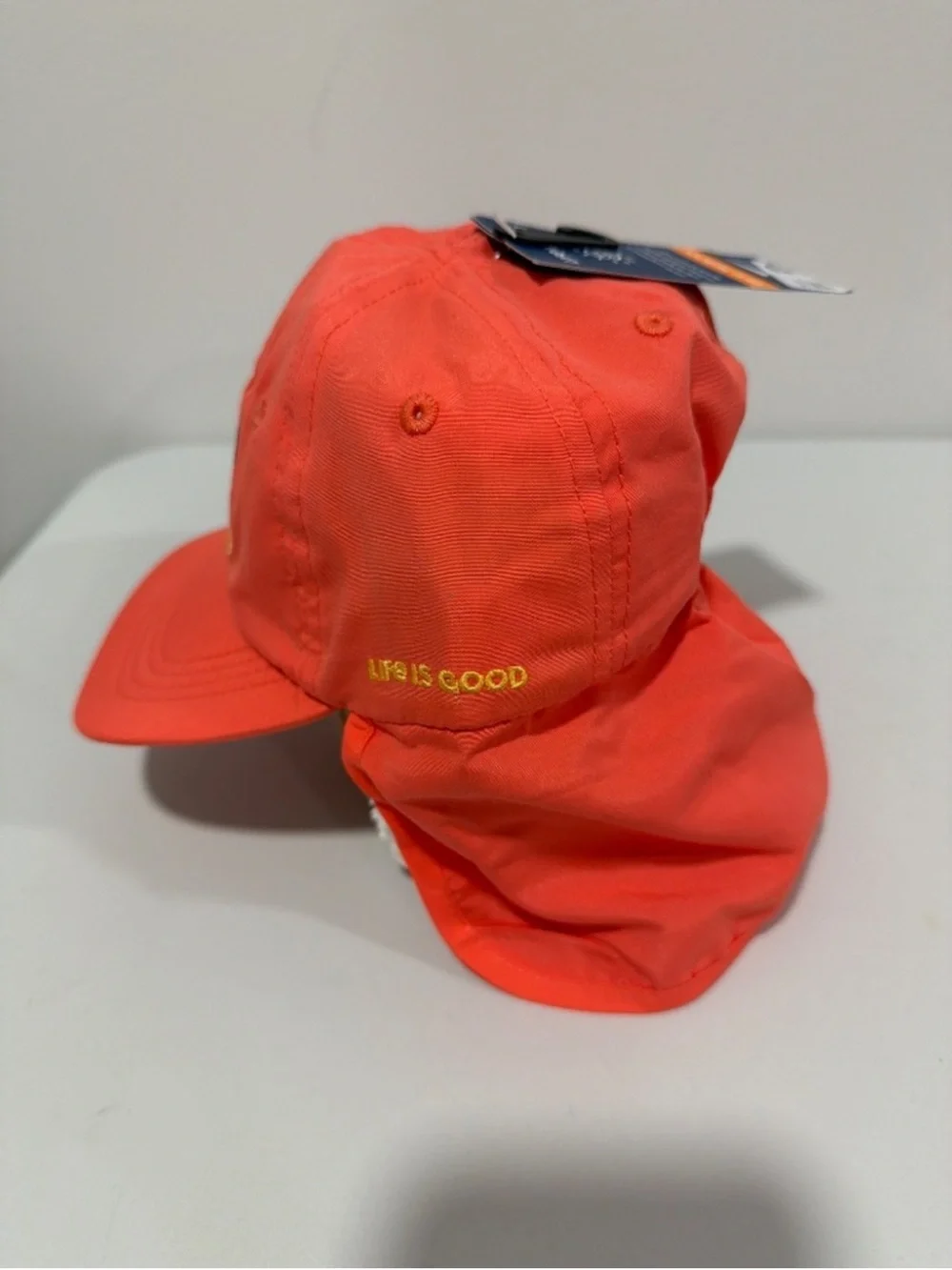 Life is Good Melon Coral Pink UPF50 Graphic Protective Neck Sun Cap Unisex